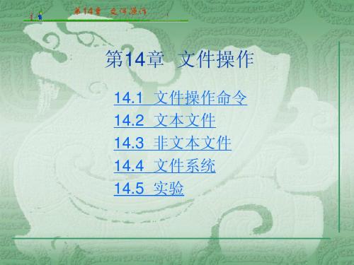 第14章  文件操作