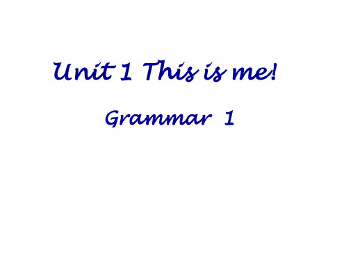 七年级英语上学期7a-unit1-grammar牛津英语