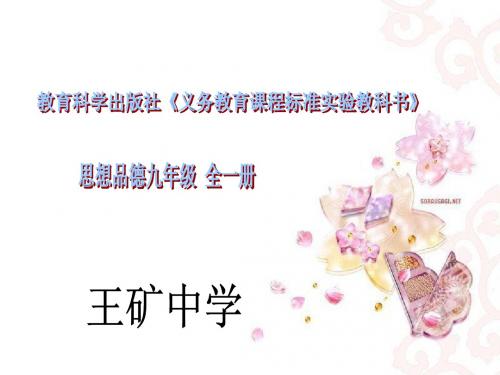 新_人教版思想品德九年级说教材