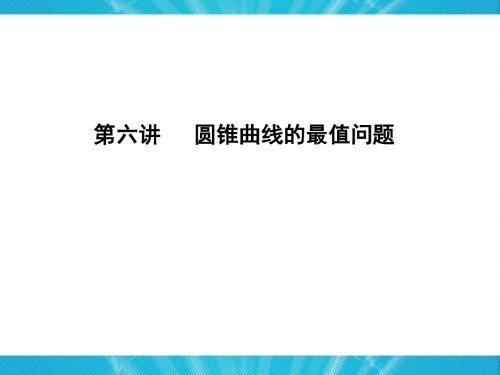 圆锥曲线的最值问题
