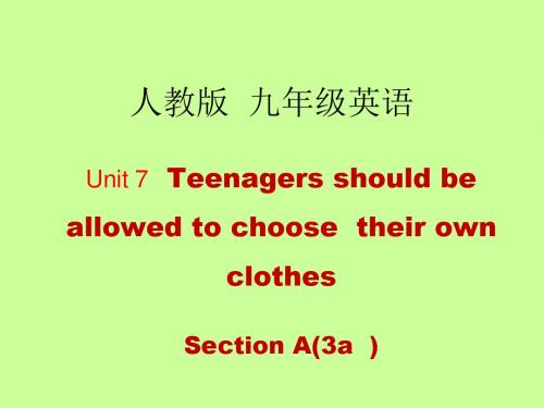 人教英语九年级上册Unit7Section A 3a—3c(共51张PPT)