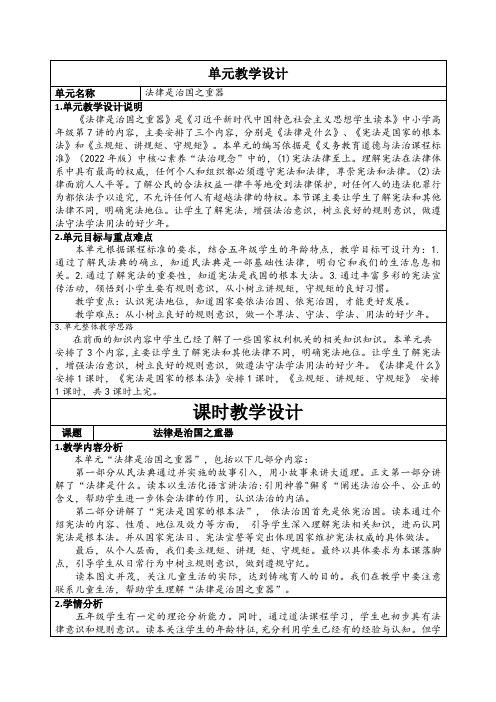 法律是治国之重器