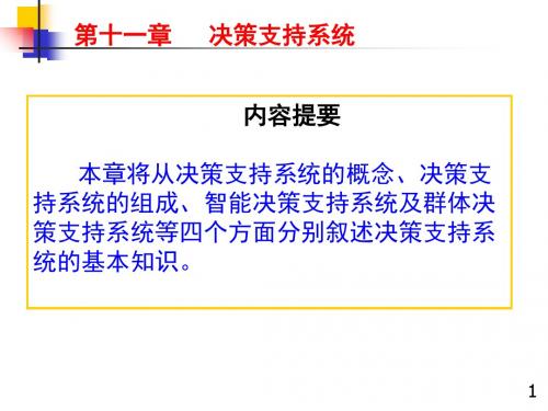 第十一章决策支持系统p