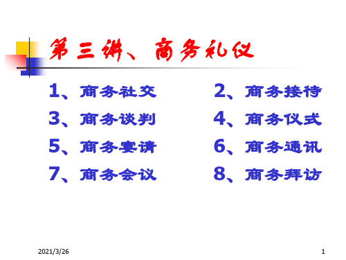 《商务谈判礼仪》PPT课件