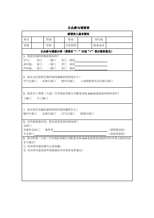 被调查人基本情况