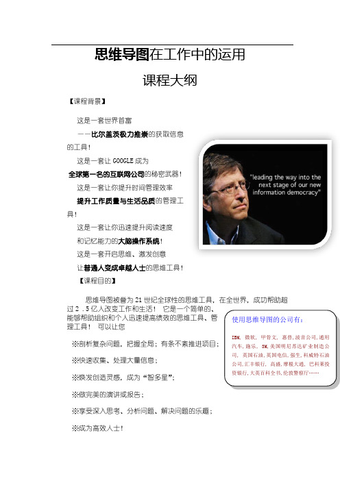 思维导图在工作中的运用