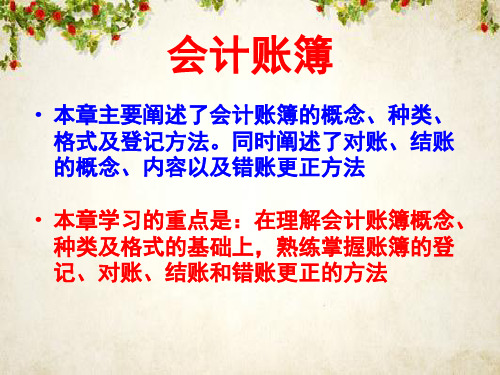账簿的设置与登记规则(ppt 53页)