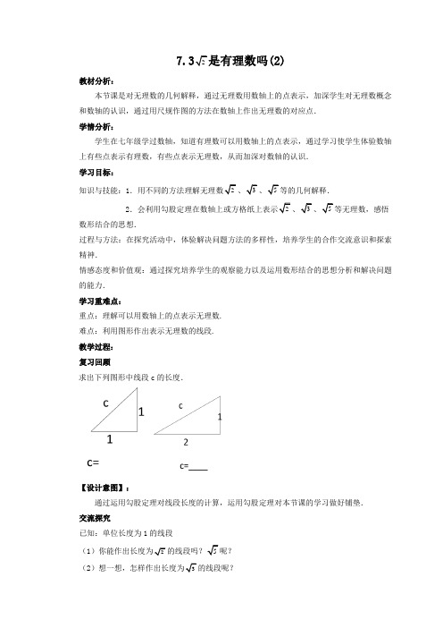 《根号2是有理数吗》第二课时教案