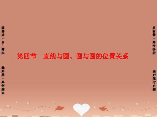 【高考讲坛】高考数学一轮复习 第8章 第4节 直线与圆、圆与圆的位置关系课件 理 苏教版