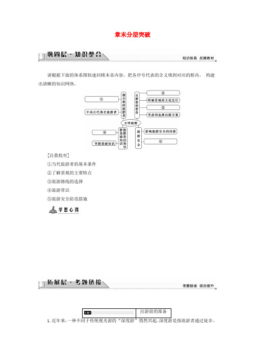 2017-2018年高中地理 第四章 文明旅游章末分层突破 湘教版选修3