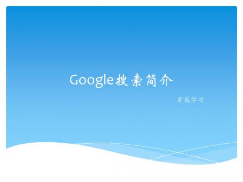 google搜索引擎简介及使用技巧