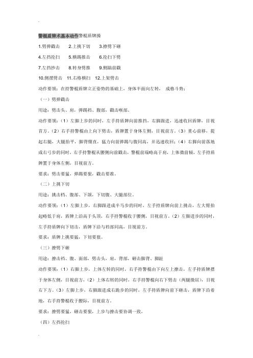 警棍盾牌术基本动作