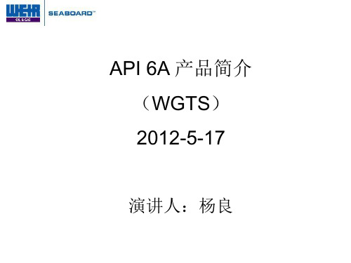 API 6A 产品零件简介