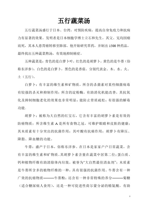 五行蔬菜汤