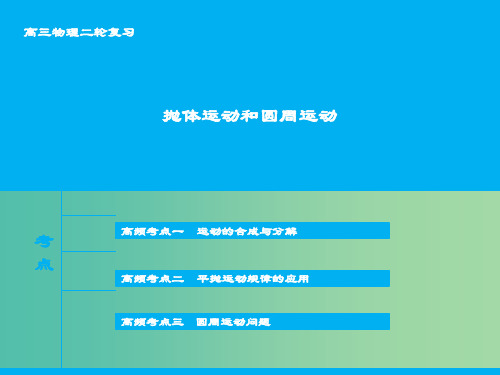 高三物理二轮复习 专题三 抛体运动和圆周运动课件