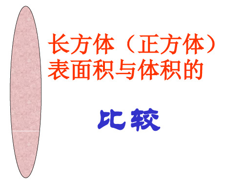 长方体表面积和体积的比较