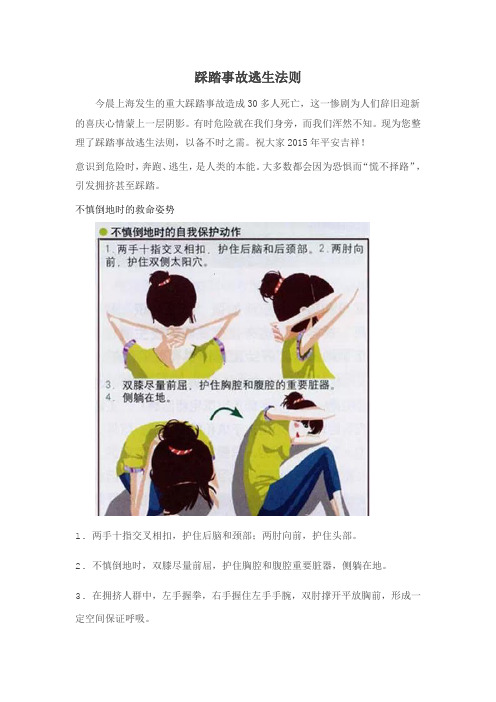 踩踏事故逃生法则和人体麦克法