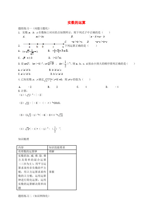 山西省阳泉市2016年中考数学一轮复习 专题2 实数的运算