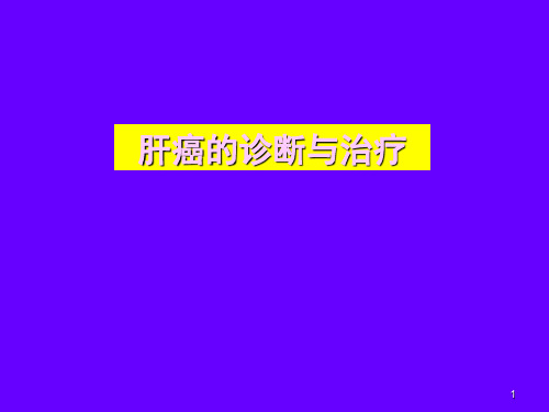 肝癌的诊断与治疗PPT课件