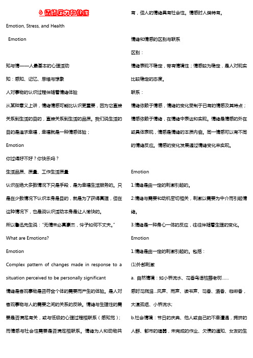 情绪压力和健康