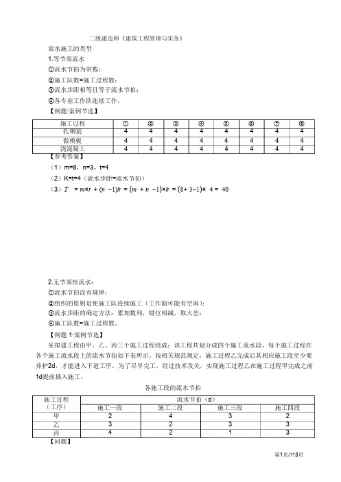 二建-建筑实务建筑工程施工进度管理(二)