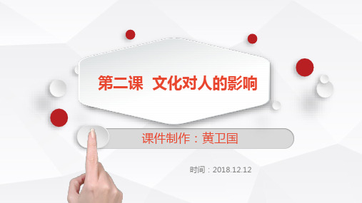 人教版高中政治必修3第二课文化对人的影响