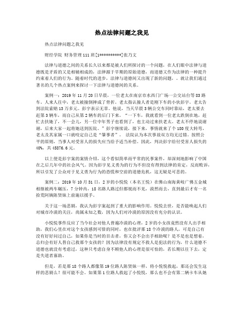 热点法律问题之我见