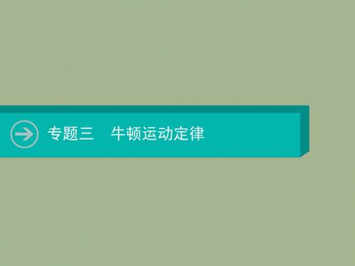 2020届高三物理一轮复习课件：专题三 牛顿运动定律(共123张PPT)