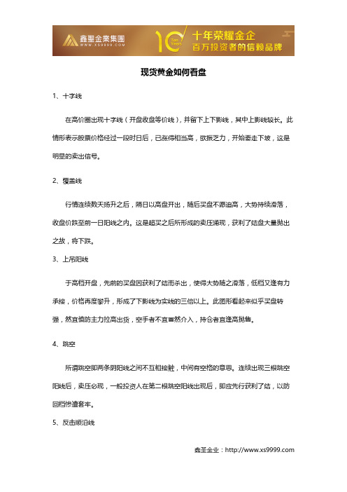 现货黄金如何看盘