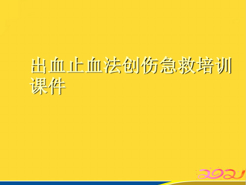 出血止血法创伤急救培训课件(标准版)ppt资料