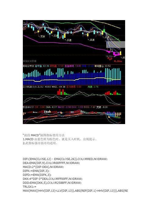 通达信指标公式源码 实战效果很好的指标“波段MACD”