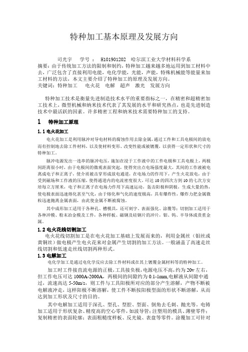 特种加工基本原理及发展方向