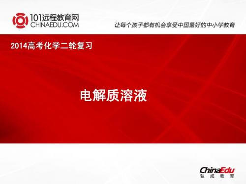 2014年高考化学二轮复习：电解质溶液ppt课件