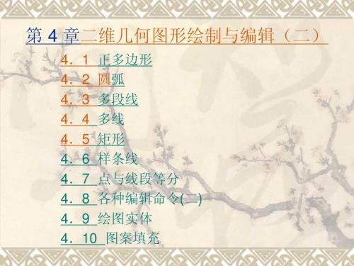 第4 章  二维几何图形的绘制与编辑(二) a