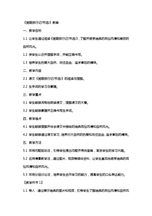 《骑鹅旅行记(节选)》(教案)