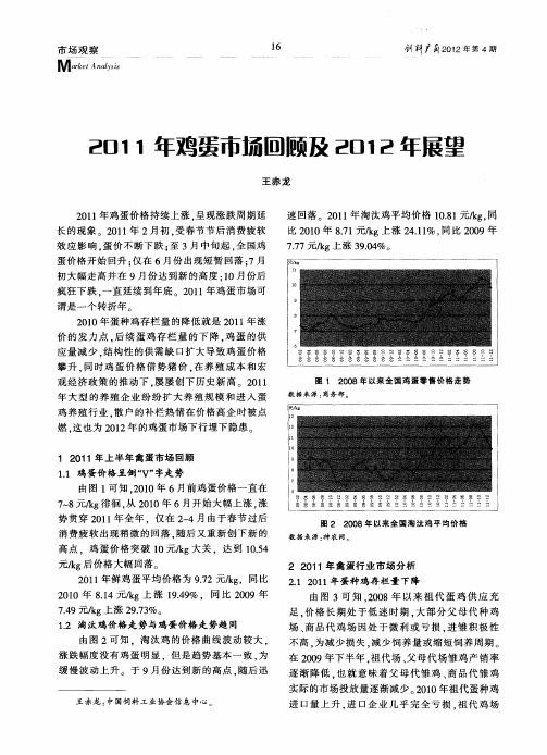 2011年鸡蛋市场回顾及2012年展望