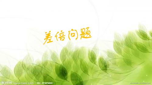 差倍问题
