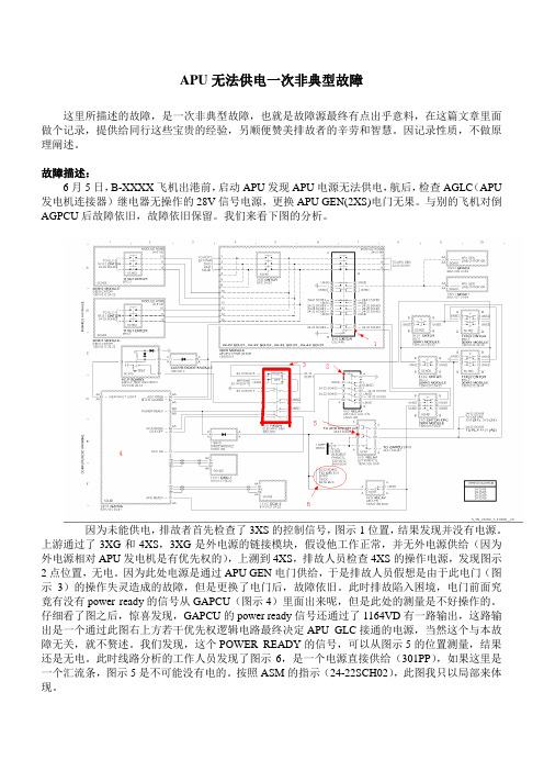 APU无法供电故障分析