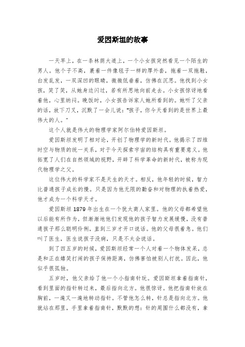 爱因斯坦的故事