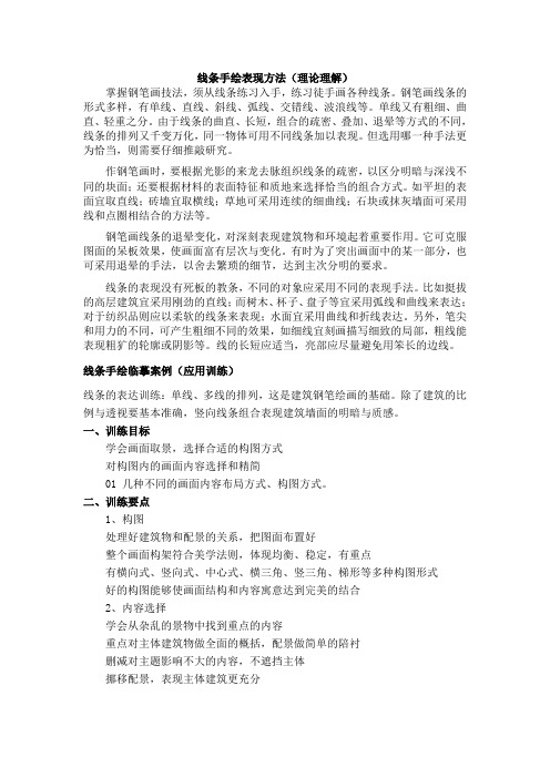 钢笔手绘方法要领