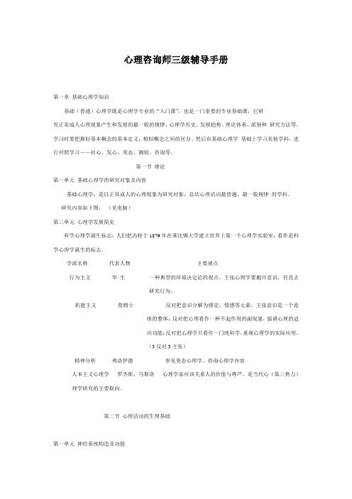 心理咨询师三级辅导手册(45页)