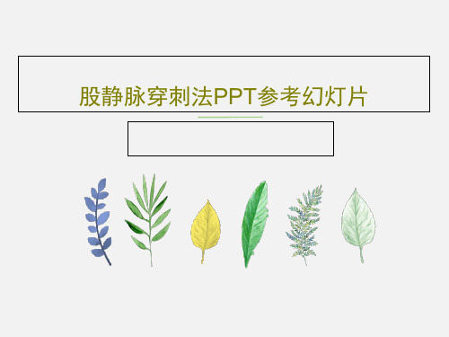 股静脉穿刺法PPT参考幻灯片24页PPT
