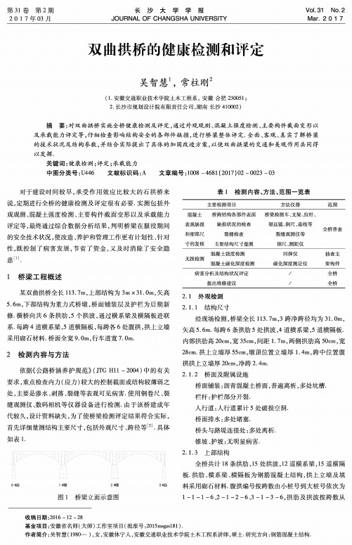 双曲拱桥的健康检测和评定