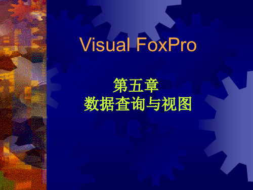 VFP第五章课件(查询与视图)