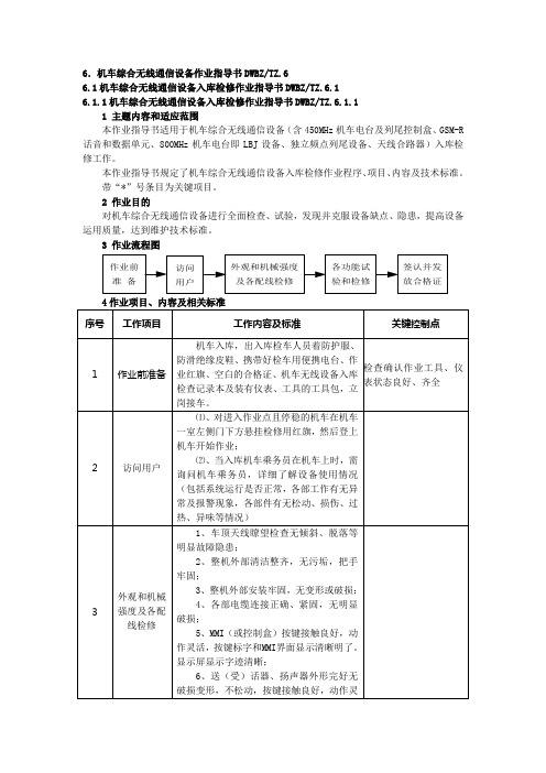 无线通信设备作业指导书