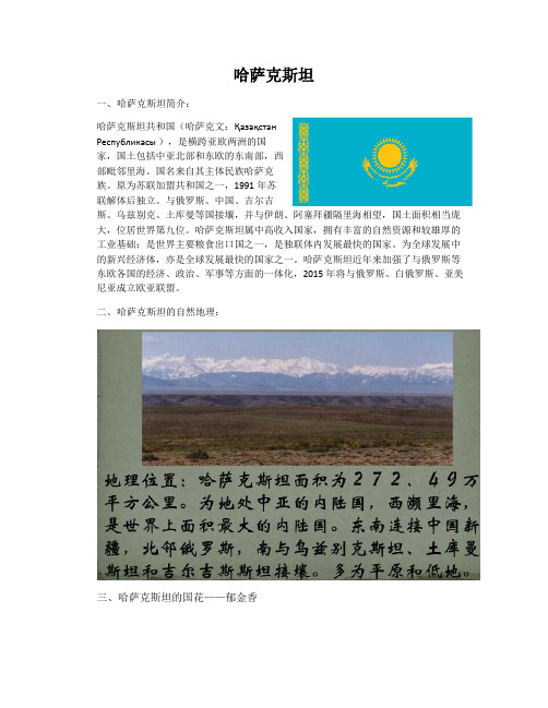 哈萨克斯坦介绍