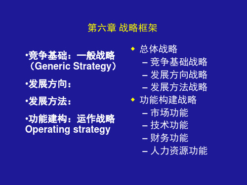 战略框架概述
