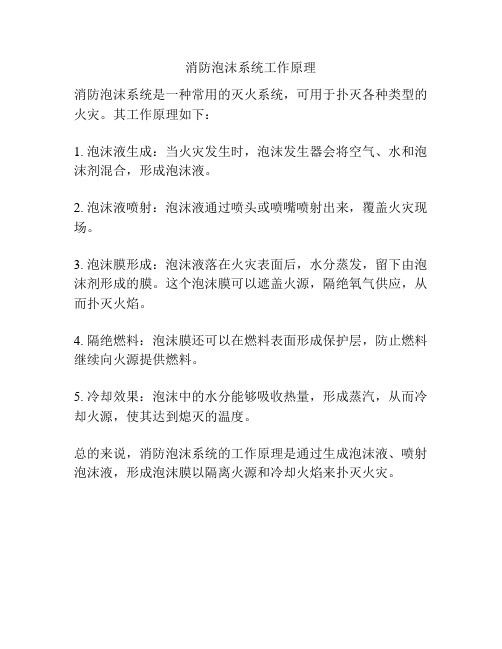 消防泡沫系统工作原理