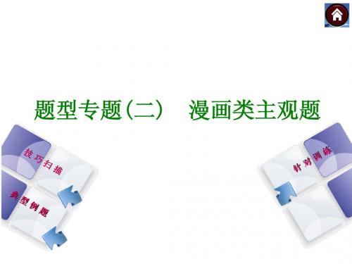 2015年中考人民版政治总复习课件：题型专题(二) 漫画类主观题