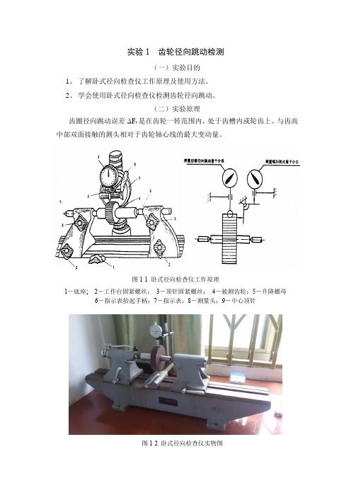 实验1  齿轮径向跳动检测